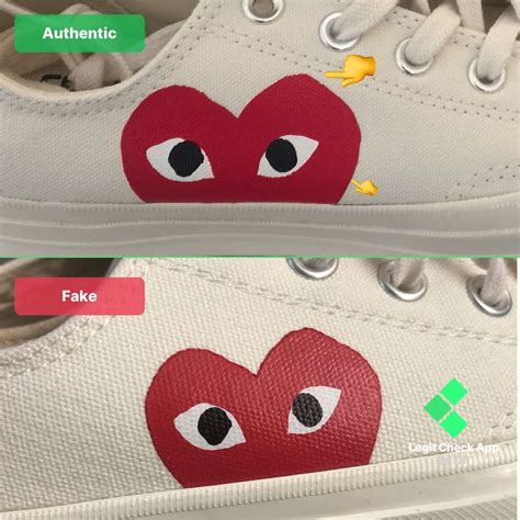 what do r fake comme des garcons shoes look like